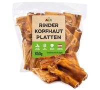 ALTO Plaques de cuir chevelu de bœuf XL de qualité supérieure pour grands chiens - 850 g - Plaques en cuir chevelu de bœuf - Friandises pour les soins dentaires du chien - Activités