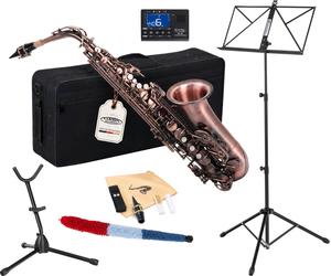 Alto Saxophone Instrumen a Vent Sax Set Support Pupitre Accordeur Etui Embout