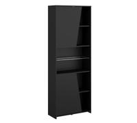 AltoBuy Armoire Noire 2 Portes vitrées réversibles avec LED - PLAYIT