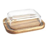 AltoBuy Beurrier en Verre et Acacia Massif 19x14cm - TISSA