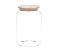 AltoBuy Bocal de Conservation 2,9L en Verre Couvercle Bois - BOSQ