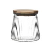 AltoBuy Bocal en Verre 65cl avec Bouchon Acacia - JETON
