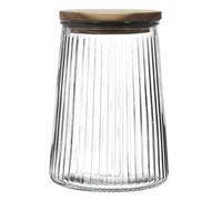 AltoBuy Bocal en Verre 95cl avec Bouchon Acacia - JETON