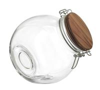AltoBuy Bocal en Verre à 2 Positions avec Bouchon en Acacia - Selva