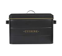 AltoBuy Boîte de Rangement en métal Noir et doré pour Cuisine - Luxor