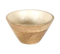 AltoBuy Bol en Bois de manguier avec intérieur texturé nid d'abeille Beige (Ø15 cm)