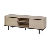 AltoBuy Bonnie - Meuble TV 2 Portes et niches centrales Aspect Bois Finition Urban Oak