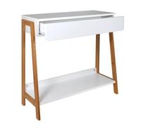 AltoBuy BOPHA - Console Blanche et Bois avec Tiroir