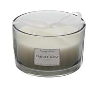 AltoBuy Bougie Parfumée 3 mèches Teinte Grise Senteur Ambre Ø13x8cm