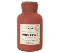 AltoBuy Bougie teracotta parfumée avec Couvercle en liège (H27 cm) Senteur Bois épicé