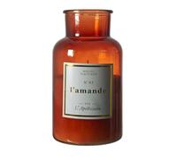 AltoBuy Bougie XXL en Verre Marron Parfum Amande (H25cm)