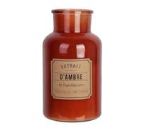 AltoBuy Bougie XXL en Verre Marron Parfum Ambre (H25,5cm)