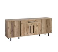AltoBuy Buffet 4 Portes 1 tiroir Aspect Bois Canyon décor tasseaux - Barton