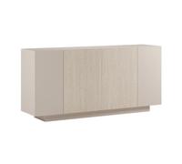 AltoBuy Buffet 4 Portes Beige Mat avec 2 Portes centrales Aspect Bois Clair - TRIVOR