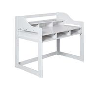 AltoBuy Bureau Enfant réglable en Hauteur en pin Massif laqué Blanc - Gael