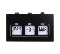 AltoBuy Calendrier Perpétuel Vintage Flip Flap Noir - VINYO