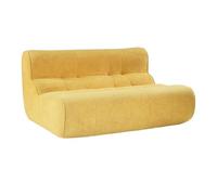 AltoBuy Canapé 2 Places en Mousse polyuréthane et Tissu Polyester touché Doux Jaune - Blow