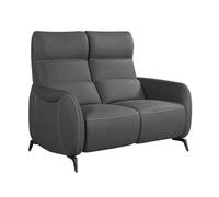 AltoBuy Canapé 2 Places Fixe Tissu Micro Peau Ultra Doux Gris foncé - SMALK