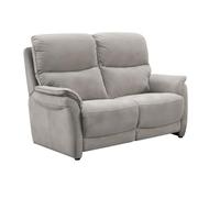 AltoBuy Canapé 2 Places Fixe Tissu Polyester Imitation Peau Gris Clair - Sultan