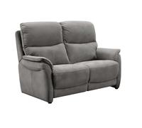 AltoBuy Canapé 2 Places Fixe Tissu Polyester Imitation Peau Gris foncé - Sultan