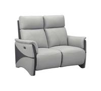 AltoBuy Canapé 2 Places Relax électrique Tissu Micro Peau Bicolore Gris - Symphony