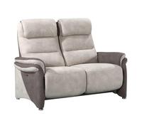 AltoBuy Canapé 2 Places Relax électrique Tissu Micro Peau Brun et Mastic - Nadir