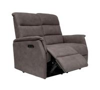 AltoBuy Canapé 2 Places Relax électrique Tissu Polyester Imitation Cuir Gris-Brun marbré - Donatello
