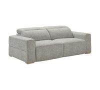 AltoBuy Canapé 3 Places assises coulissantes électriques en Tissu bouclé Bleu-Gris - Havana