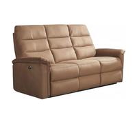 AltoBuy Canapé 3 Places Relax électrique en Tissu Polyester Marron glacé - RHODAY