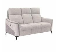 AltoBuy Canapé 3 Places Relax électrique Tissu maillé Ultra Doux bi-olore Gris avec Tablette Centrale - SOLLYS