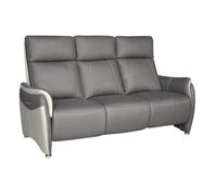 AltoBuy Canapé 3 Places Relax électrique Tissu Micro Grain Gris Plomb et Gris Perle avec Tablette Centrale - SANGY