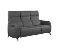 AltoBuy Canapé 3 Places Relax électrique Tissu Micro Peau Ultra Doux Gris foncé avec Tablette Centrale - SMALK