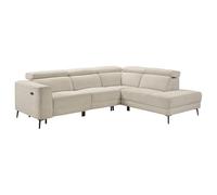 AltoBuy Canapé d'angle Droit avec 2 Places Relax électrique Tissu Beige - Bamako