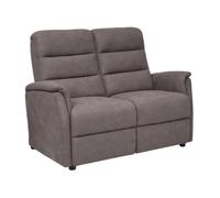 AltoBuy Canapé Fixe Tissu Polyester Imitation Cuir Gris-Brun marbré - Donatello