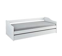 Lit Gigogne 90x190cm en Pin Massif Coloris Blanc - CANTARI - ALTOBUY Blanc G
