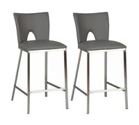AltoBuy CATALIA - Lot de 2 Tabourets Gris