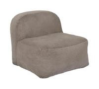 AltoBuy Chauffeuse Lounge en Mousse et Tissu Velours côtelé Taupe - Amory
