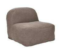 AltoBuy Chauffeuse Lounge en Mousse et Tissu Velours Taupe - Grant