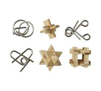 AltoBuy Coffret 6 Casse-Tête en Bois et Métal