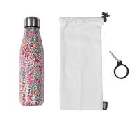 AltoBuy Coffret Bouteille Isotherme 50cl Motif Fleuri + Pochon + Mousqueton - Marina