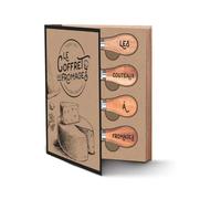 AltoBuy Coffret de 4 Couteaux à Fromage et 1 Planche Ronde en Bois