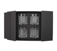 AltoBuy Coffret de 4 Verres à Whisky Motifs Embossés - Rocky