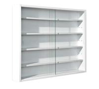 AltoBuy Collect Blanc - Vitrine Murale 5 Compartiments Blanche