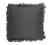 AltoBuy Coussin 40x40 cm déhoussable en Coton Style gaufré Coloris Gris Anthracite