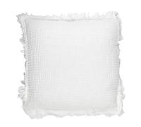 AltoBuy Coussin 40x40 cm déhoussable en Coton Style gaufré Coloris Ivoire