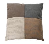 AltoBuy Coussin Patchwork 40x40cm Aspect Vieux Cuir Déhoussable - Metro