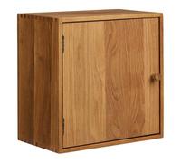 AltoBuy Cube de Rangement 1 Porte Mural ou à Poser en chêne Massif - Vally