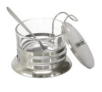 AltoBuy Distributeur de Parmesan 20cl en Verre et INOX avec sa cuillère