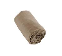 Drap housse 180x200cm en flanelle de coton coloris Ficelle - HEDDA - ALTOBUY Marron