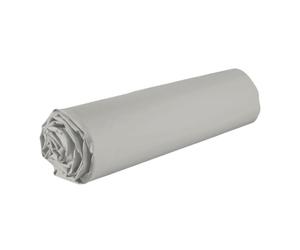 AltoBuy Drap Housse 90x190 Bonnet 35cm 100% Coton Gris Silver - Vitalia